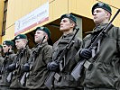 Das grüne Barett tragen die Soldaten der Jägertruppe. (Bild öffnet sich in einem neuen Fenster)