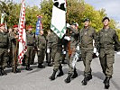 Die Insignie des Militärkommandos Steiermark beim Einmarsch zum Festakt. (Bild öffnet sich in einem neuen Fenster)
