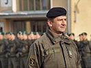 Der Kommandant der ausgerückten Truppe, Oberstleutnant Martin Jud... (Bild öffnet sich in einem neuen Fenster)