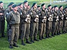 Soldaten der Stabskompanie Militärkommando Steiermark sind angetreten. (Bild öffnet sich in einem neuen Fenster)