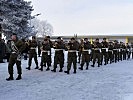 Die Militärmusik Steiermark marschiert aus. (Bild öffnet sich in einem neuen Fenster)