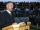Wenigzells Bürgermeister Herbert Hofer bei seiner Ansprache. (Bild öffnet sich in einem neuen Fenster)