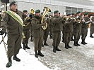 Musikalische Umrahmung durch die Regimentsmusik Jägerbataillon 17 ... (Bild öffnet sich in einem neuen Fenster)