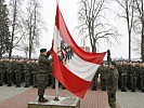 Die österreichische Flagge wird gehisst. (Bild öffnet sich in einem neuen Fenster)