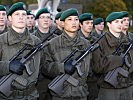 Das grüne Barett ist die Waffenfarbe der Infanterie. (Bild öffnet sich in einem neuen Fenster)