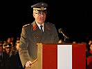Militärkommandant Brigadier Zöllner bei seiner Festansprache. (Bild öffnet sich in einem neuen Fenster)