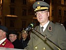 Grußworte von Militärkommandant Obst Heinz Zöllner. (Bild öffnet sich in einem neuen Fenster)
