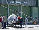 Eine Bell H-13, einer der ersten Hubschrauber des Bundesheeres. (Bild öffnet sich in einem neuen Fenster)