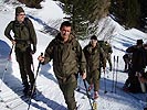 Die Soldaten des Jägerbataillons Steiermark beim Aufstieg. (Bild öffnet sich in einem neuen Fenster)