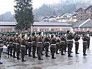 Die Militärmusik Salzburg spielt die Landeshymne. (Bild öffnet sich in einem neuen Fenster)
