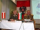 Eröffnung durch Generaltruppeninspektor General Pleiner und den stellvertretenden Generalstabschef der ungarischen Streitkräfte General Urbán.