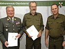 Ausgezeichnet mit der Militär-Anerkennungsmedaille: Rosenauer und Hemmers, v.l.