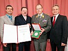 V.r.: Bürgermeister Karlinger, Brigadier Hufler, Vizebürgermeister Weingartner und Vizebürgermeister Kamptner.
