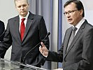 Minister Norbert Darabos mit seinem schwedischen Amtskollegen Sten Tolgfors.