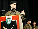 Der neue Bataillonskommandant, Major Franz Krassnitzer, bei seiner Ansprache.