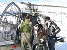Der Einsatz von "Alouette" III-Helikopter vom Hubschrauberstützpunkt Schwaz ermöglichte imposante Filmaufnahmen.