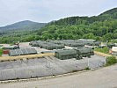 Das Hauptquartier der EU-Battlegroup 2012-2 ist in schnell verlegbaren Zelten untergebracht.