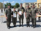 Die Gewinner: Leutnant Lamprecht, Vizeleutnant Sattlegger und Stabswachtmeister Goldgruber.