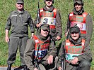 Die Siegermannschaft (v.l.): Rupert Lackner und Johannes Winkler (vorne), Betreuer Franz Fingerlos, Günther Zwinger und Albert Tschurtschenthaler.