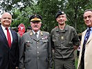 V.l.: Landtagspräsident Kopietz, General Entacher, Brigadier Wagner, Bezirksvorsteher Homole.