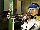 Stephanie Obermoser trainiert im Leistungssportzentrum des Heeres in Hochfilzen.