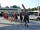 Fotos vom Marsch 2012: Ungarische Gäste in originalgetreuen Uniformen der römischen Legion bei der Eröffnung...