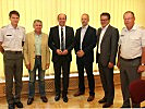 Treffen der Salzburger Führungsspitzen von Polizei und Bundesheer, v.l.n.r.: Pritz, Kröll, Ruf, Kosmata, Vouk, Hufler.