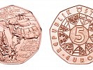 Die Jubiläumsmünze in geprägtem Kupfer.