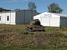 Der T-34 vor dem Panzergraben.