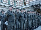 Angetreten: Die 55 Milizsoldaten in Eisenstadt.
