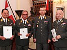 V.l.: Brigadier Schmidt, Brigadier Heller, Brigadier Wagner und Oberst Raubik.