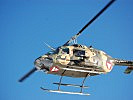 Hubschrauber vom Typ OH58 "Kiowa" unterstützten die Übung.