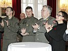 V.l.: Militärkommandant Wagner, Streitkräftekommandant Reißner, Einsatzsektionsleiter Segur-Cabanac und Innenministerin Mikl-Leitner.