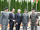 V.l.: Brigadier Karl Pronhagl, Landtagsabgeordneter Günter Kovacs, Landtagspräsident Gerhard Steier, Generalmajor Anton Oschep und Oberst Jürgen Baranyai.