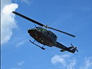 Agusta Bell 212-Transporthubschrauber kamen bei der "Slow Mover Protection" zum Einsatz.
