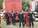 Die Helfer der tschechischen Feuerwehr sind eingetroffen.