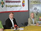 Der Minister und Landeshauptmann Hans Niessl bei der gemeinsamen Pressekonferenz.