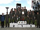 Die siegreichen Mannschaften: 1. Steiermark, 2. Kärnten, 3. Militärakademie.