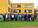 Gruppenfoto der Polytechnischen Schule Trofaiach in der Landwehr-Kaserne.