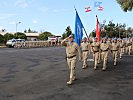 Die Soldaten der UNIFIL-Mission im Vorbeimarsch.