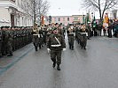 Die Militärmusik Burgenland wurde beim Einmarsch mit Applaus begrüsst.