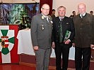 Der ehemalige Generalstabschef des Bundesheeres und ehemalige Miltärkommandant von Salzburg General Roland Ertl mit Josef Gruber und Brigadier Heinz Hufler.