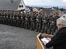 Bürgermeister Georg Bantl begrüßte die Soldaten und Gäste in seiner Gemeinde.