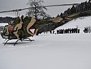 Dieser OH-58 "Kiowa" stellt den verunglückten Hubschrauber dar.
