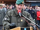Der Kommandant der 7. Jägerbrigade, Brigadier Jürgen Wörgötter, bei seiner Ansprache.