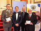 V.l.: Garde-Kommandant Oberst Stefan Kirchebner, Alfons Haider, Toni Faber und Günter Geyer, Obmann von "Unser Stephansdom".