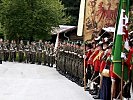 Die Militärmusik Tirol, der Ehrenzug des Militärkommandos und die Wiltener Schützen.