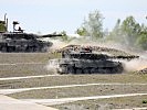 Die österreichischen "Leopard"-Panzer bei einem der Bewerbe.