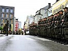 Die Rekruten des Jägerbataillons 24 angetreten in Kufstein.