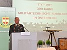 Generalleutnant Norbert Gehart bei seiner Ansprache.